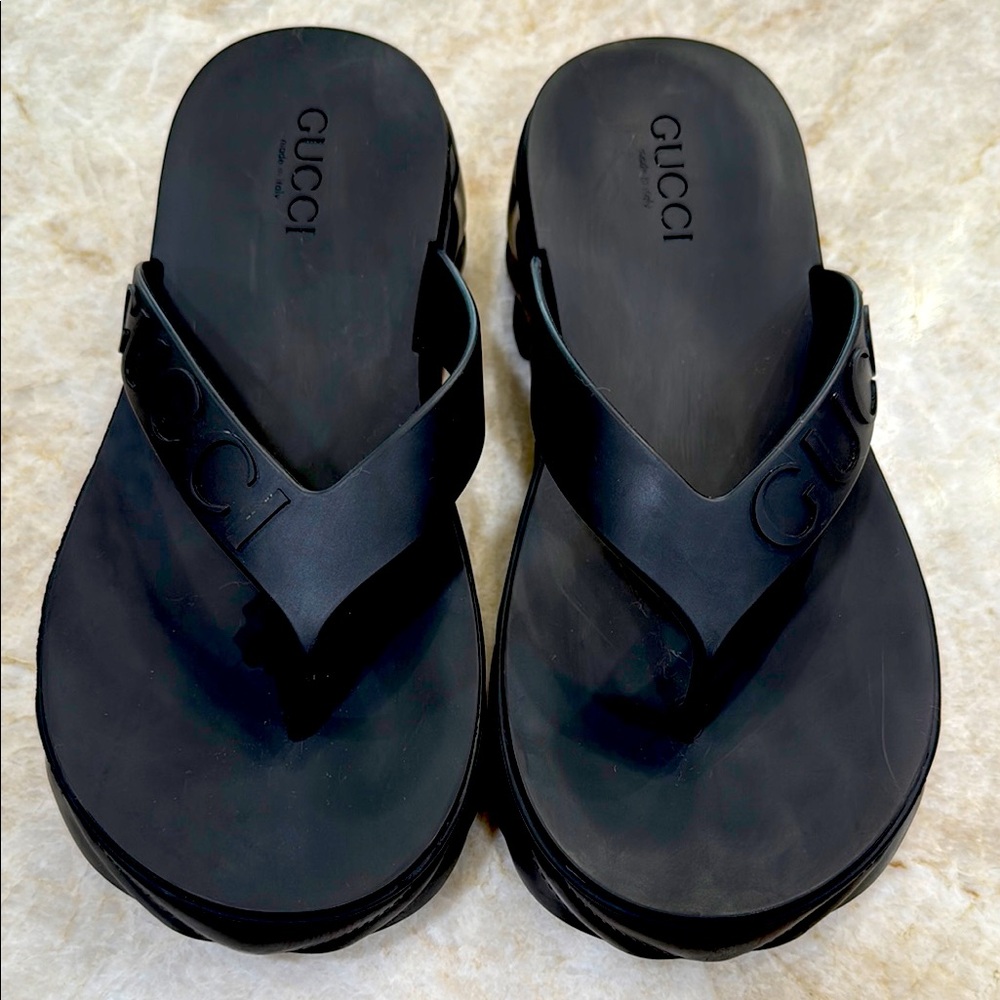 Gucci Authentic Thong Platform Sandal